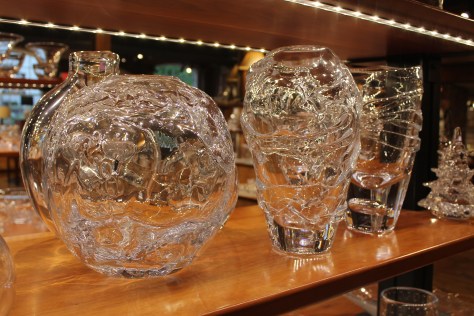 Some the more free-form glasswork at Simon Pearce