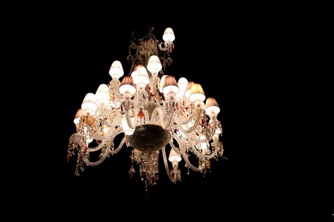 Baccarat Asymetrical Lampshade Chandelier