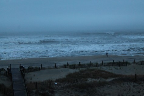 David checking out the wild waves