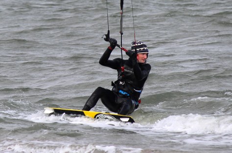 Ski-Hat Kiteboarder