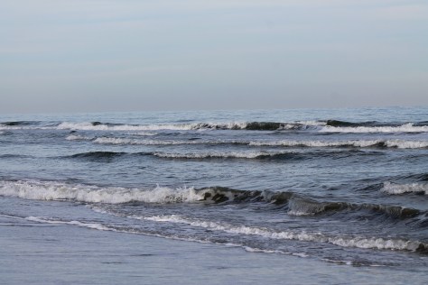 Silver Blue Sunset Waves