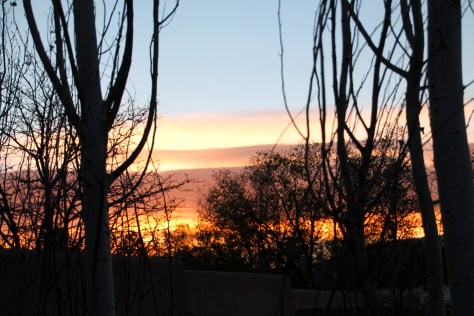 Sunrise over Santa Fe from the upstairs deck 